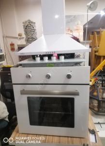 Oven set with gas and filter, royal white color, in ...