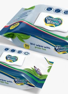 Milano Comfort twet wipes with green tea extract Available in two ...