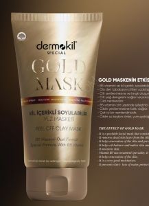 Gold Mask the benefits: A peel-off face mask containing vitamin B5 and ...