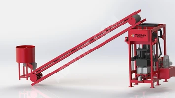 A block and interlock machine that is fast, practical, and economical