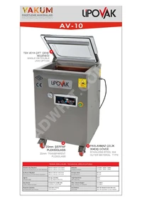 AV 10 Vakum Paketleme Makinası / Vacuum Packaging Machine