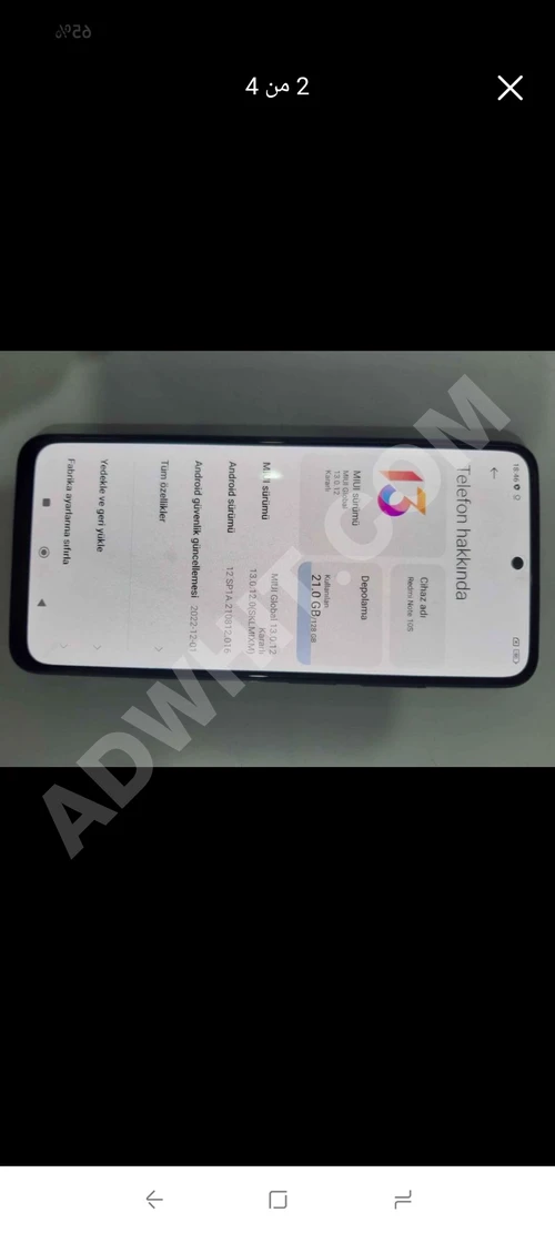 Redmi Note 10s İkinci el satılık cep telefonu