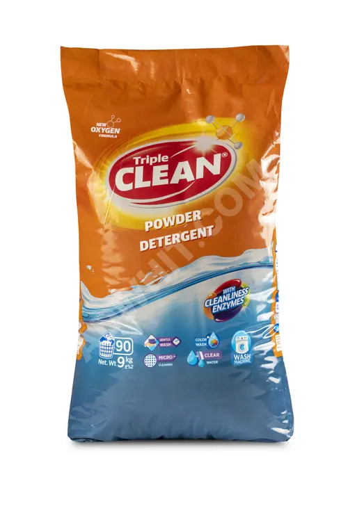 Triple Clean  9 kg Yüksek Kaliteli Çamaşır Toz Deterjanı