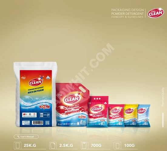 Triple Clean, 100 g Yüksek Köpüklü Çamaşır Deterjanı