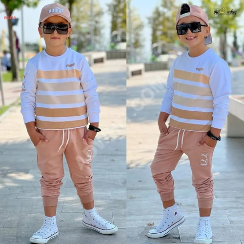 Erkek çocuk marka üç parçalı pijama