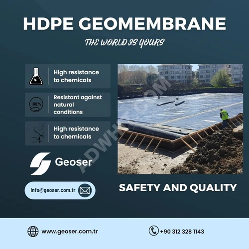 HDPE Yüksek Yoğunluklu Polietilen Geomembranı