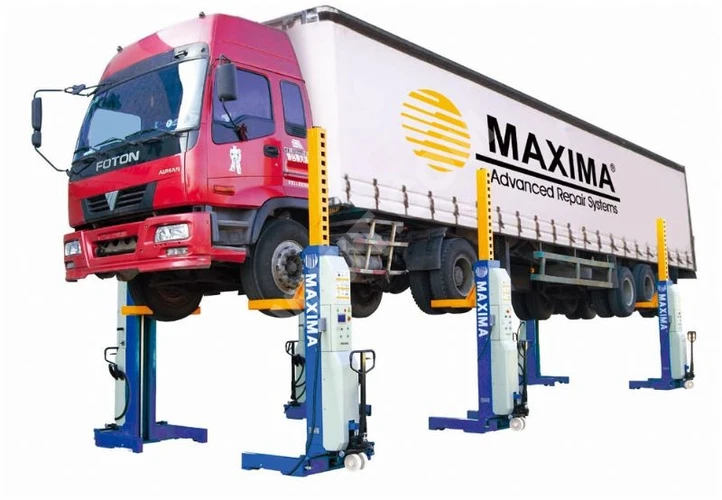 6 X 7.5 Ton Kablolu Ağır Vasıta Mobil Sütunlu Lift