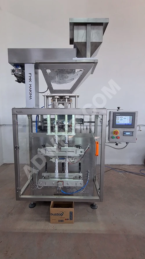 Fmk Makina 2 Hatlı Çift Dolumlu Dikey Paketleme Makinası