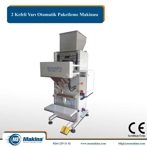 2 Kefeli Terazili Yarı Otomatik Dolum Makinası