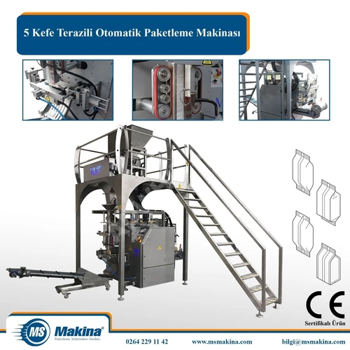 5 Kefeli Platformlu Terazili Otomatik Paketleme Makinası