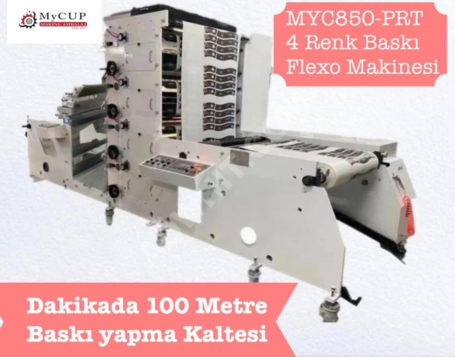 100 Metre/Dk 4 Renkli Karton Bardak Flexo Baskı Makinası