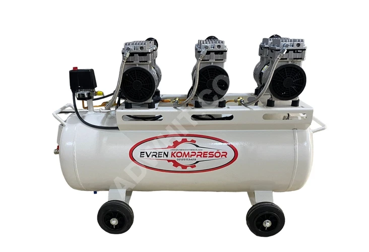 100 LİTRE 3HP SESSİZ YAĞSIZ KOMPRESÖR