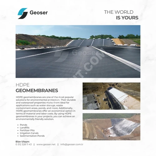 HDPE geomembrane su yalıtım örtüsü