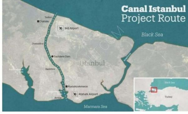 A land of 8606 meters in the new city lands/Istanbul Canal