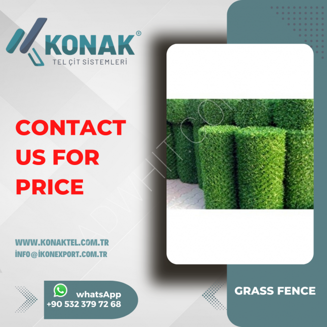 Fence, barbed wire equipment and artificial turf