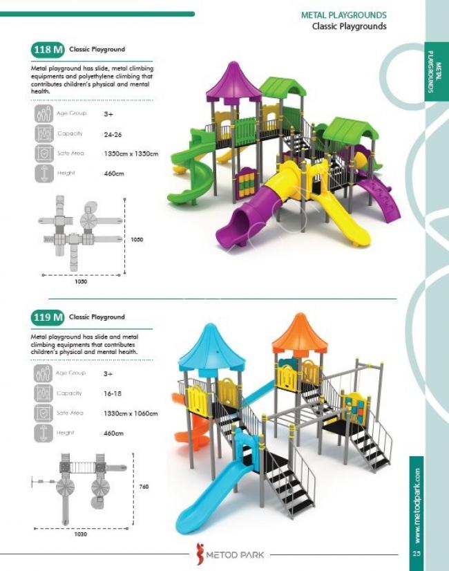 Complete sets of slides and swings