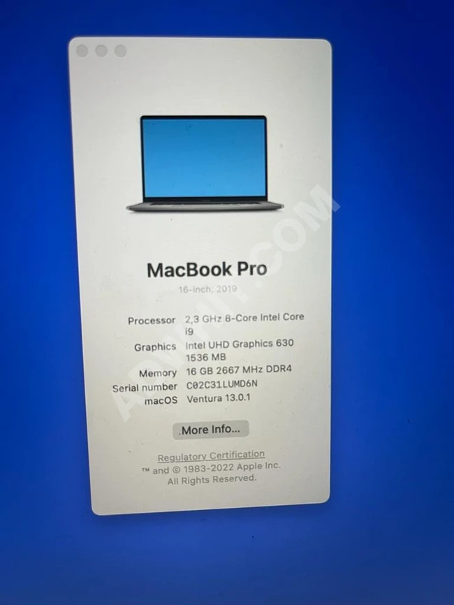 Mac book pro laptop