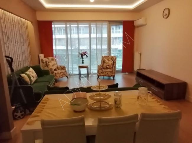 Two-bedroom apartment 2 + 1 with a large balcony for annual rent in the famous Batışehir complex