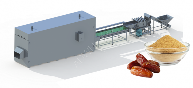 Dates powder production and packaging line