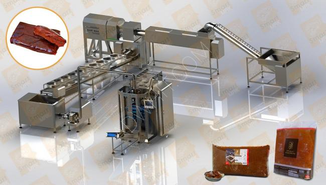 Date paste production and packaging line