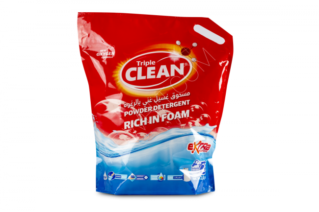 Triple Clean Detergent Powder 2.5 KG High Foam