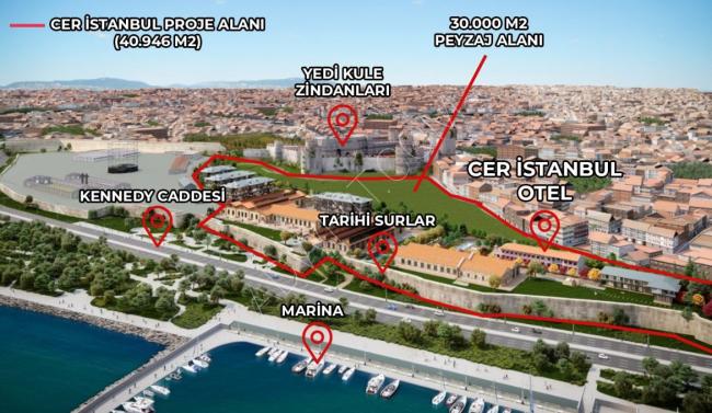 فندق للبيع في مشروع كبير  بجانب البحر في اسطنبول 