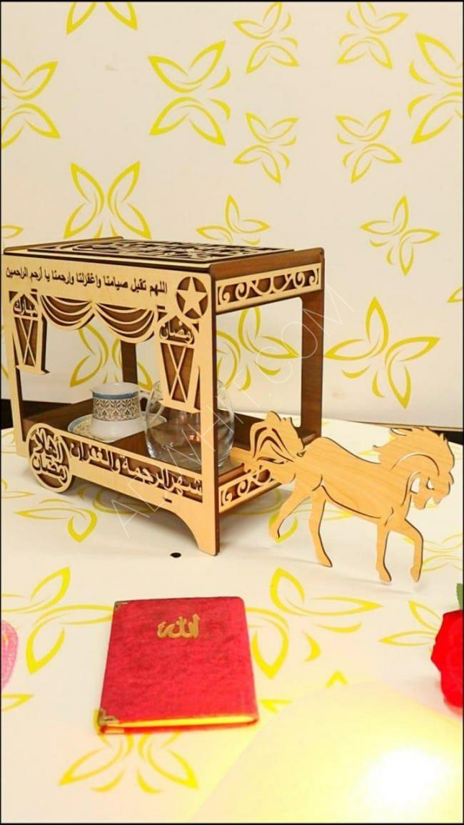 Elegent box on a shape of a cart with a horse