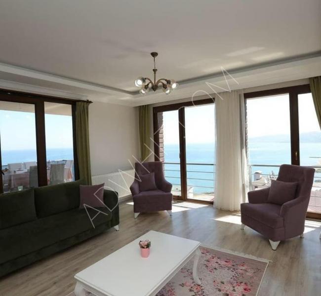 Trabzon'da günlük kiralık deniz manzaralı 3+1 eşyalı daireler