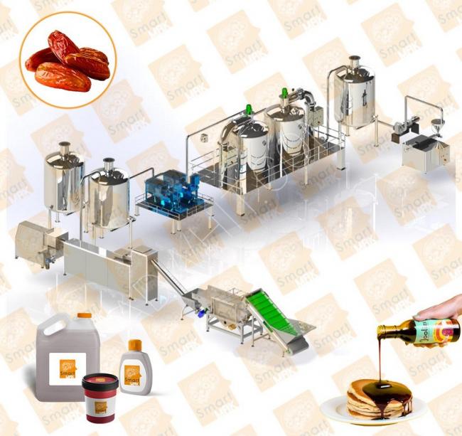 Dates syrup production and packaging line
