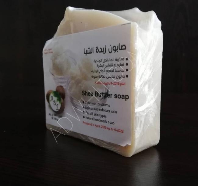 Shea butter soap to soften the skin and treat acne