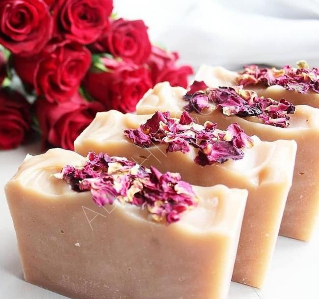Natural rose soap