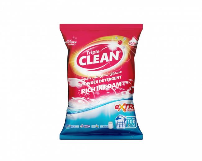 Detergent powder 100 grams, high foam, Triple Clean