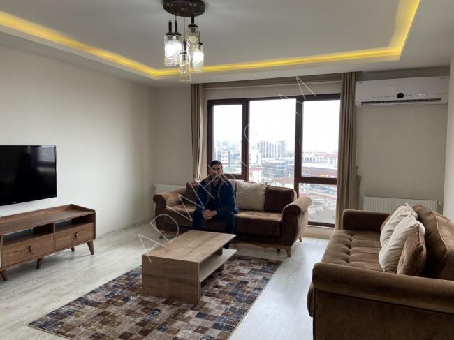 Furnished ready-to-move-in apartment with sea and city views in Kasustu Trabzon