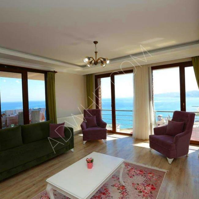 Trabzon'da denize bakan günlük kiralık otel konseptinde daireleri