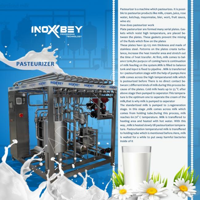 Milk pasteurization device - juice