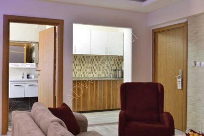 Hotel apartments in Bursa for tourist rent, with mineral water bath, swimming pool and restaurant