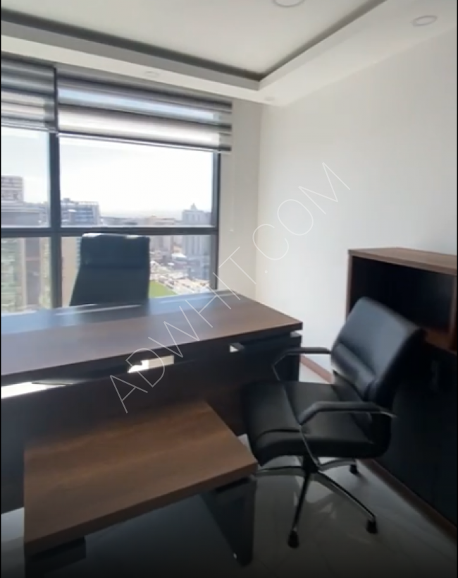 Furnished office for annual rent in the most prestigious complexes in Esenyurt, near the metrobus and close to Beylikduzu.