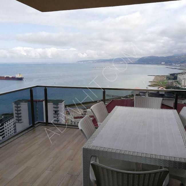 Hotel apartments in Trabzon Yomra, three rooms and a hall, sea view