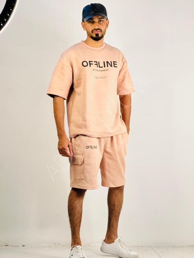 Shorts outfit- men's T-shirt, scuba cloth