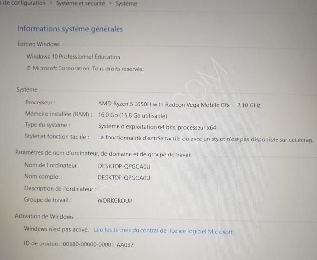 لابتوب Asus AMD Ryzen 5 3550H 