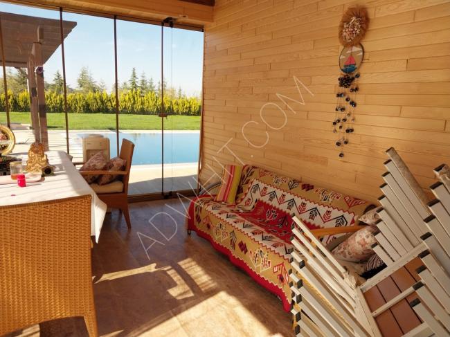 Furnished villa for tourist rent in Istanbul with swimming pool and private garden