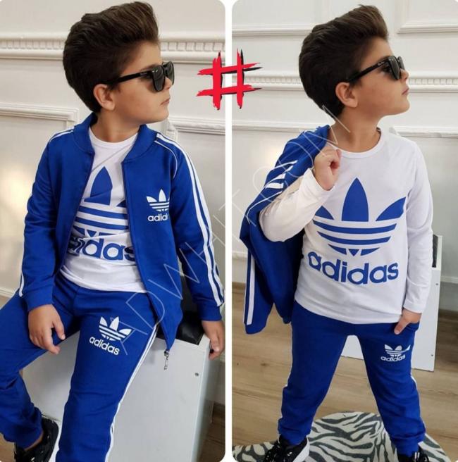 Adidas marka üç parçalı erkek çocuk pijama takımı