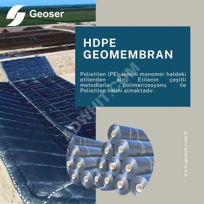 HDPE, PVC, Su Tutucu bant Geomembranlar