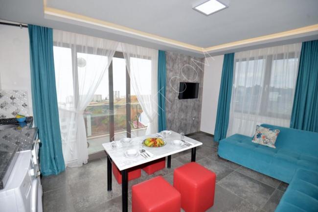 Trabzon'da deniz  manzaralı  otel  konseptinde  daireler