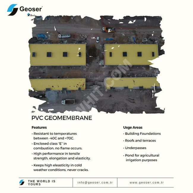 PVC Geomembrane yalıtımı 