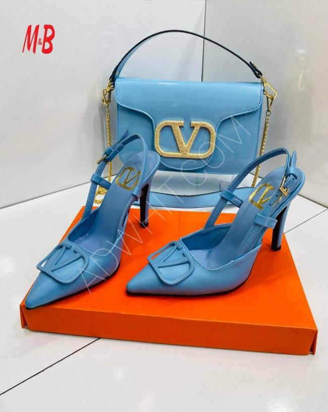 Valentino topuklu ayakkabı ve çanta