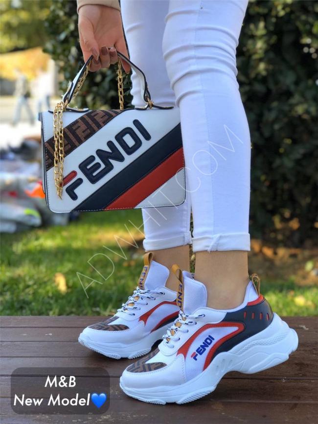 Fendi sport shoes and bag set