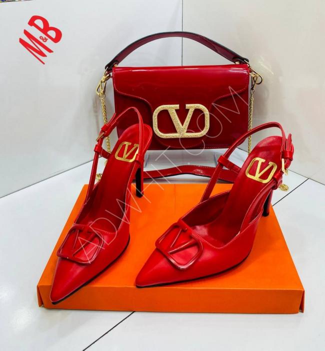 Valentino topuklu ayakkabı ve çanta