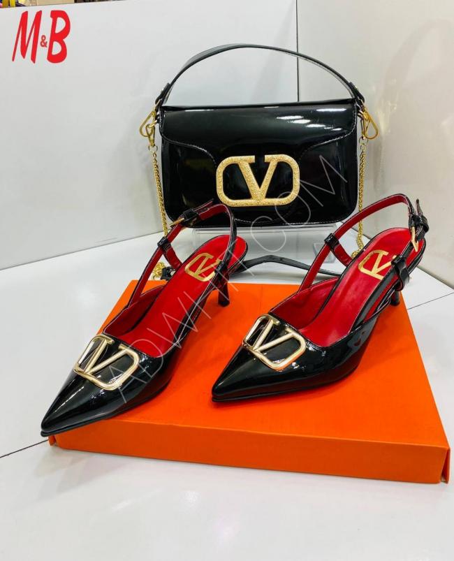 Valentino çanta ve topuklu ayakkabı seti