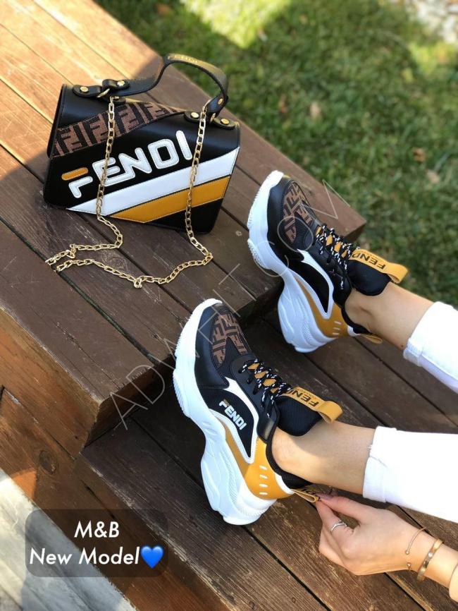 Fendi sport shoes and bag set